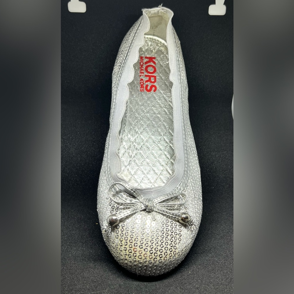 Michael Kors Sequined Silver Ballet Flats - in great condition